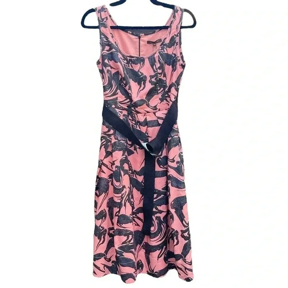 adolfo dominguez pink dress Adolfo Dominguez Pink Sleeveless Abstract Dress
